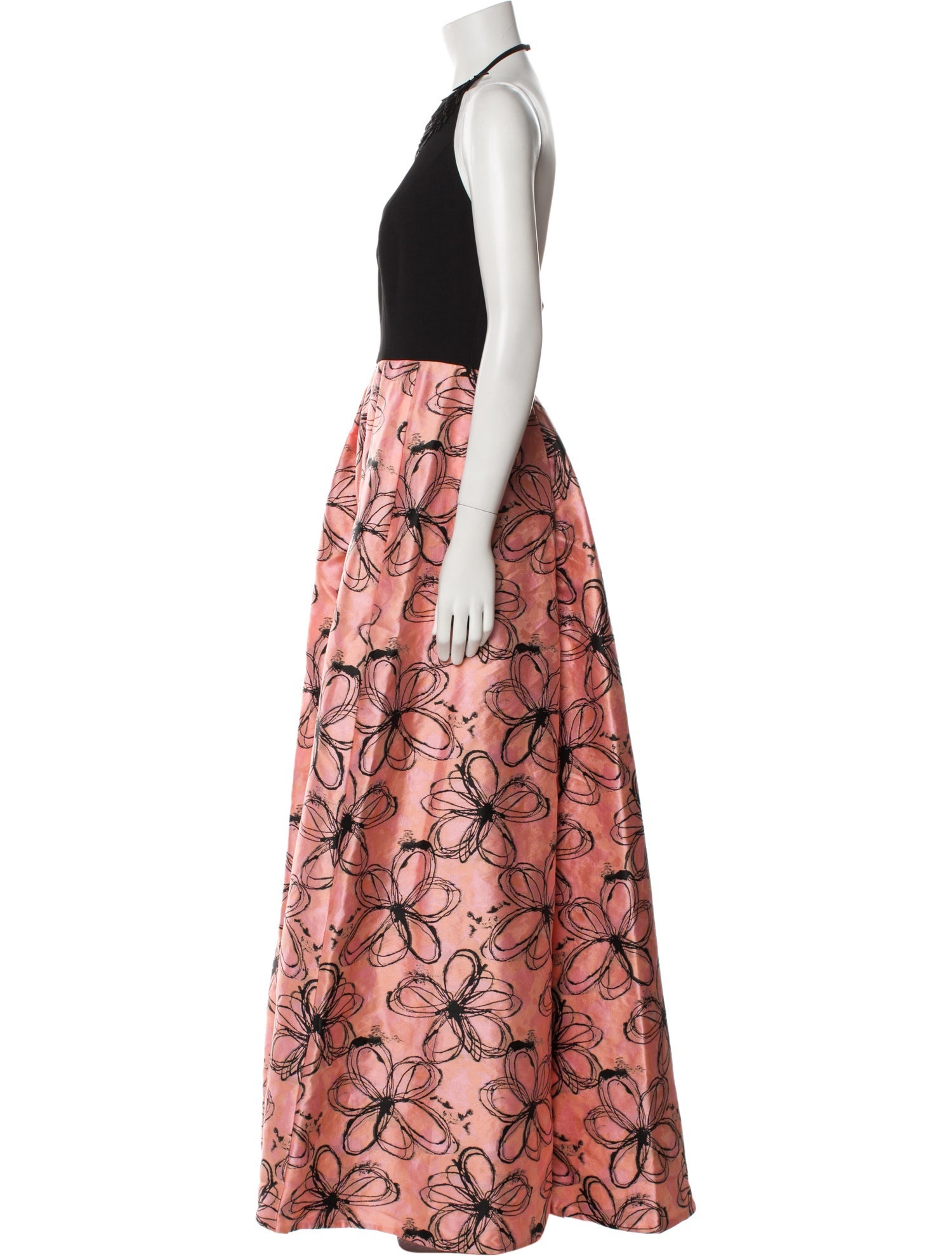Carmen Marc Valvo Printed Long Dress